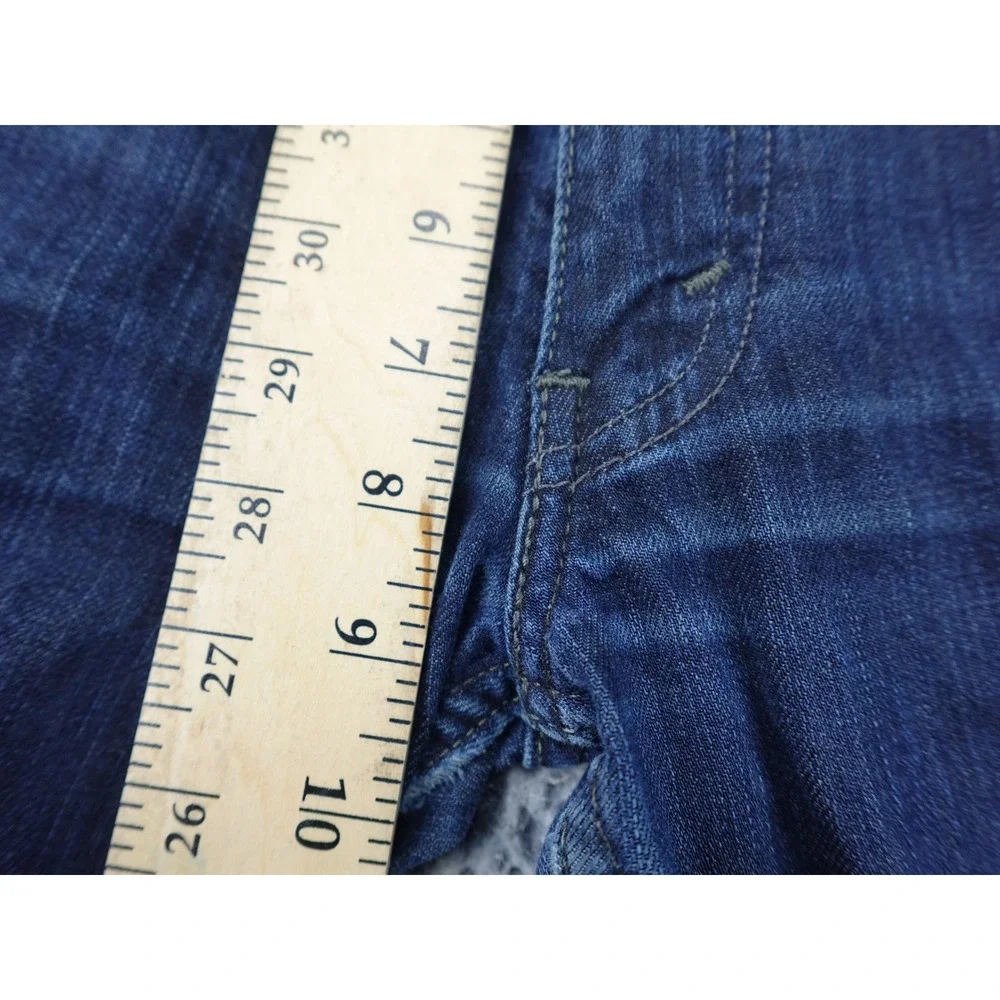 Levis‎ 597 Low Boot Jeans Mens 34x32 Dark Blue Bootcut Stretch